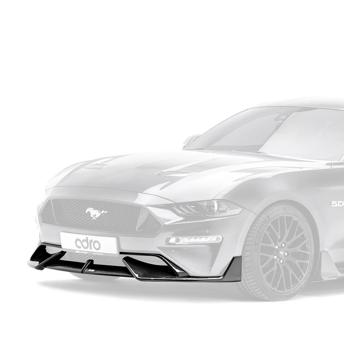 FORD MUSTANG CARBON FIBER UPPER + LOWER LIP SET