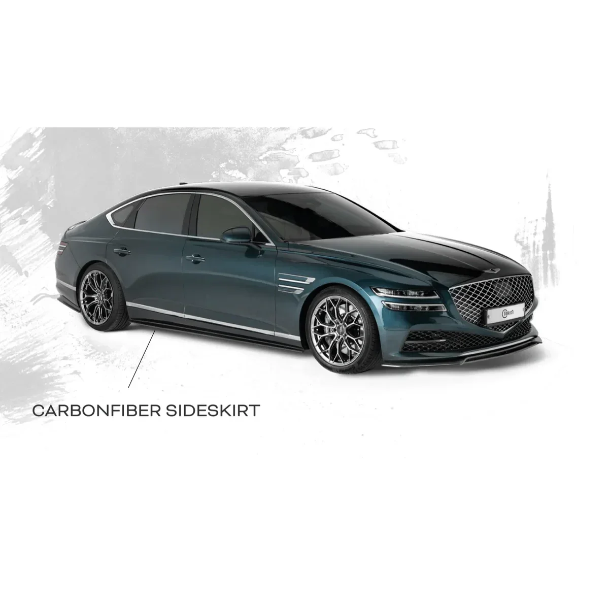 GENESIS G80 (RG3) CARBON FIBER SIDE SKIRTS V2 - Image 4