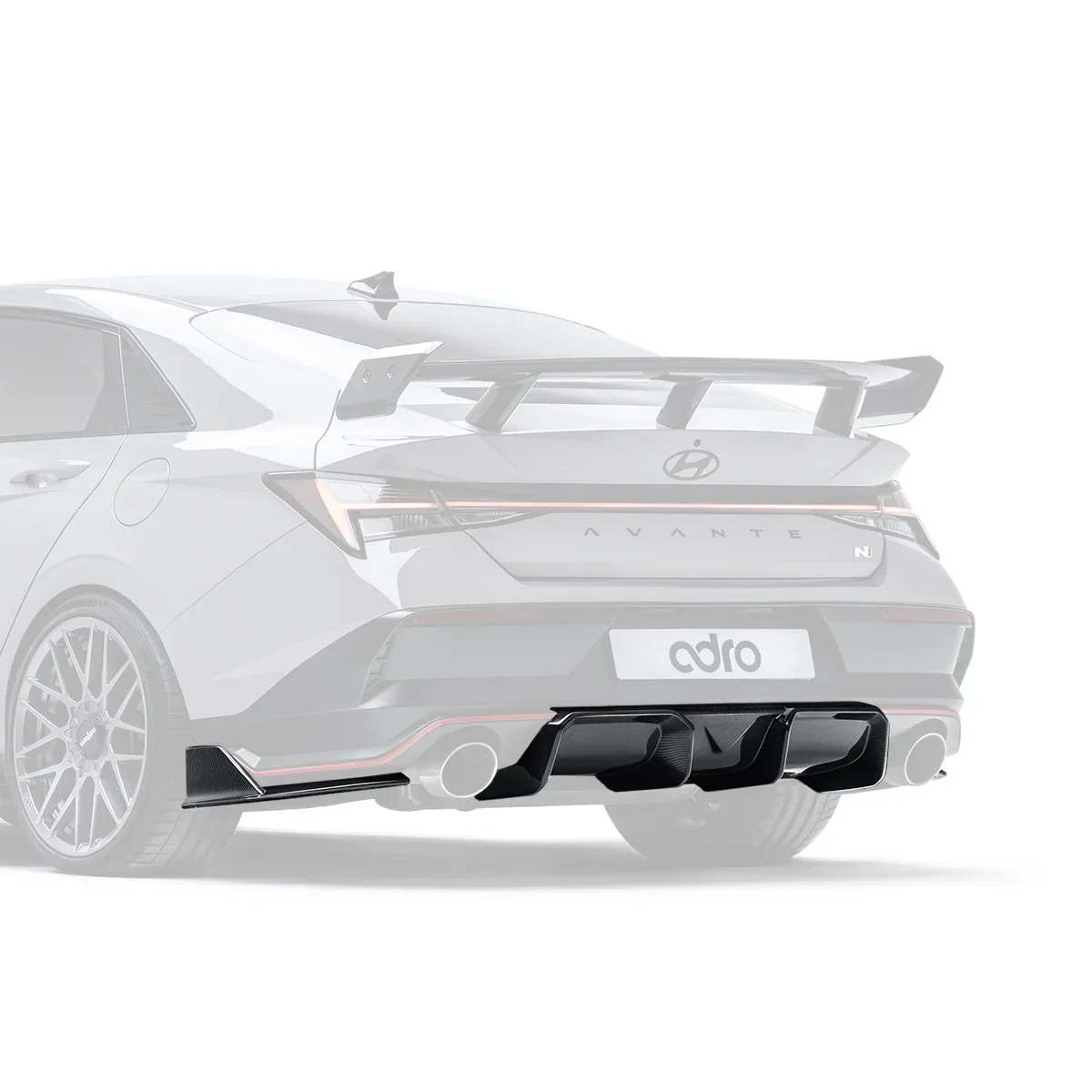 HYUNDAI ELANTRA N PE CARBON FIBER REAR DIFFUSER