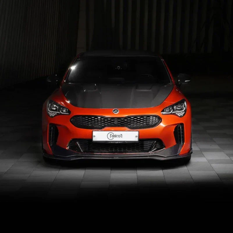 KIA STINGER CARBON FIBER UPPER FRONT LIP V2 - Image 4