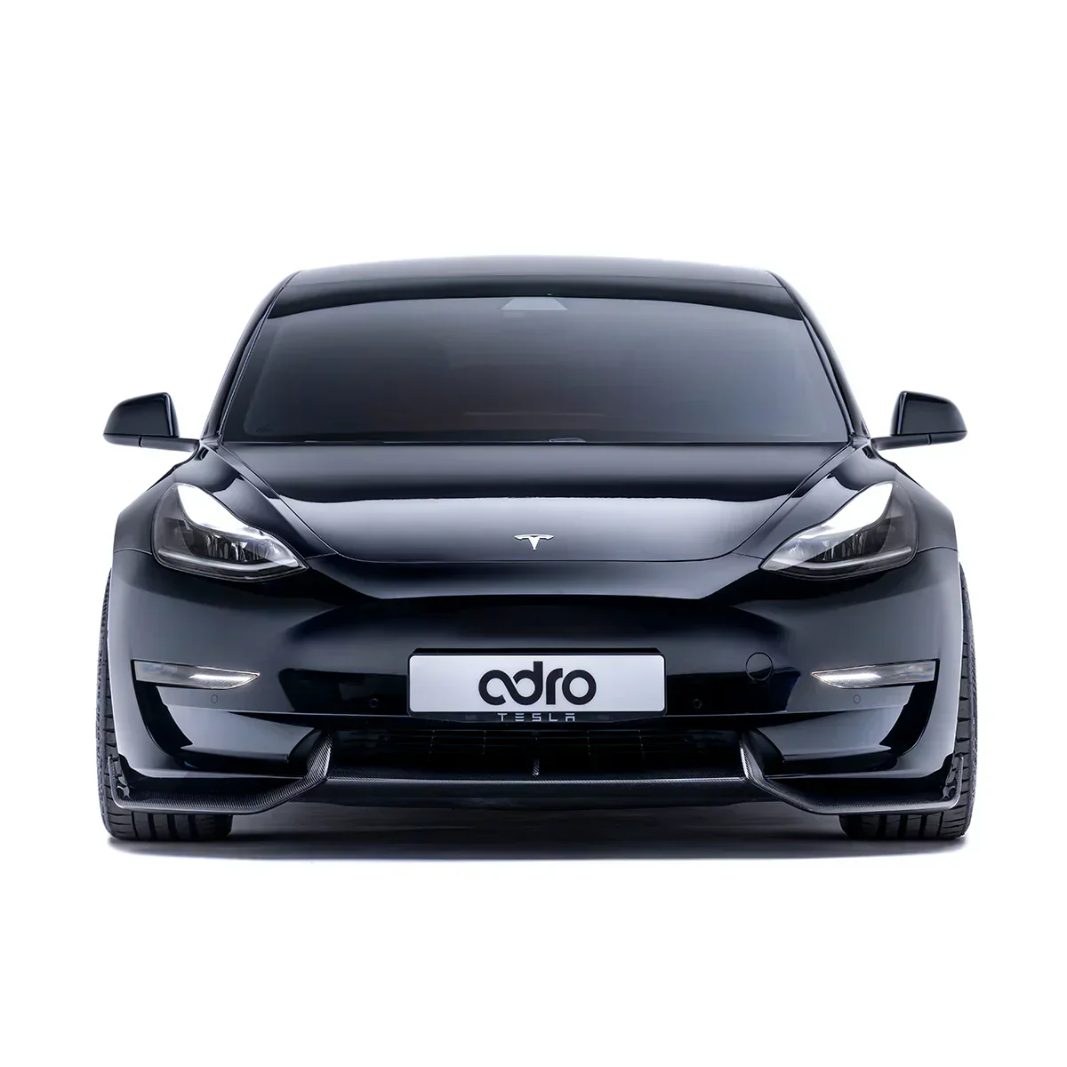 TESLA MODEL 3 CARBON FIBER FRONT LIP V2 - Image 2
